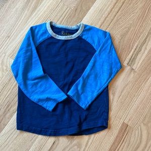 Mini Boden long sleeve top size 4-5 navy, blue and grey